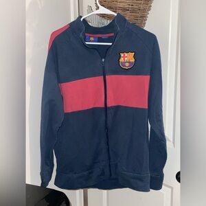 FC Barcelona Full Zip Jacket Blue/Red Size Large